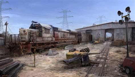 Train Yard Concept Muyoung Kim Apocalyptic Post Apocalyptic Art