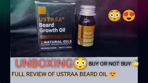 Full Video About Ustraa Beard Growth Oil 🥰 Unboxing Of Ustraa Beard