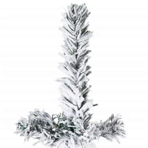 Vidaxl Slim Artificial Half Christmas Tree With Flocked Snow Ft