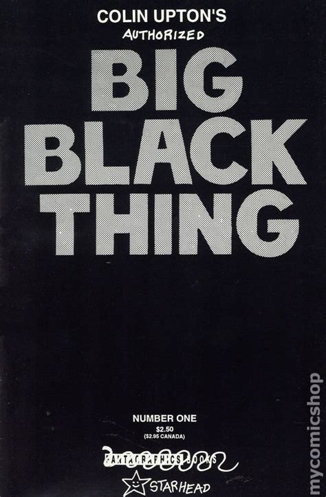 Big Black Thing 1994 Starhead Comix Comic Books