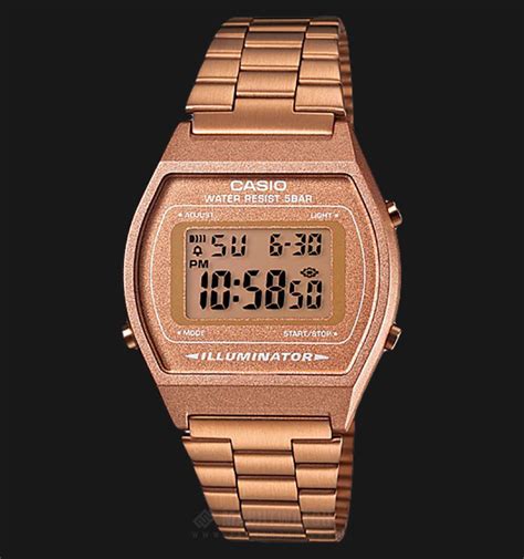 Casio General B640WC 5ADF Vintage Series Digital Dial Rose Gold