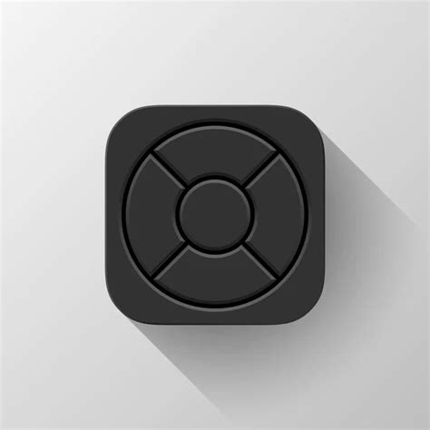 Black Blank App Icon Button Template Stock Vector By ©molaruso 123298352