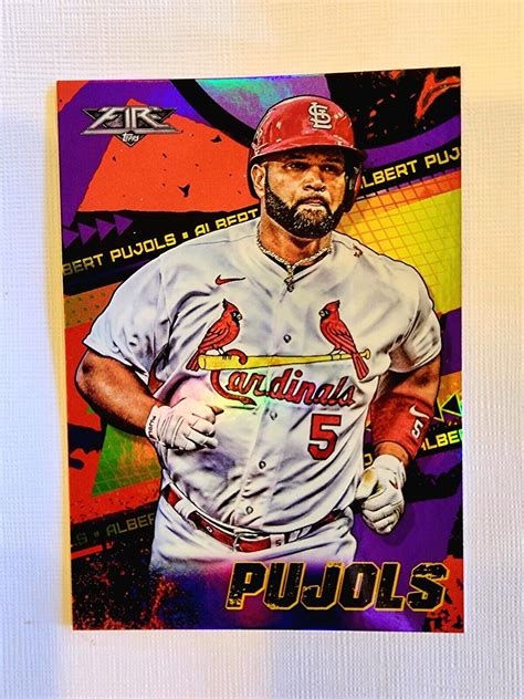 Topps Albert Fire Albert Pujols Purple Foil Sp Cardinals