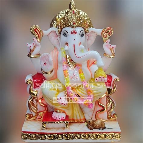 Ganesh Statue From Spotless White Marble At Rs Purani Basti