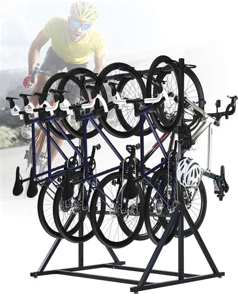 amazoncom deerfamy freestanding bike storage rack max  bikes lbs