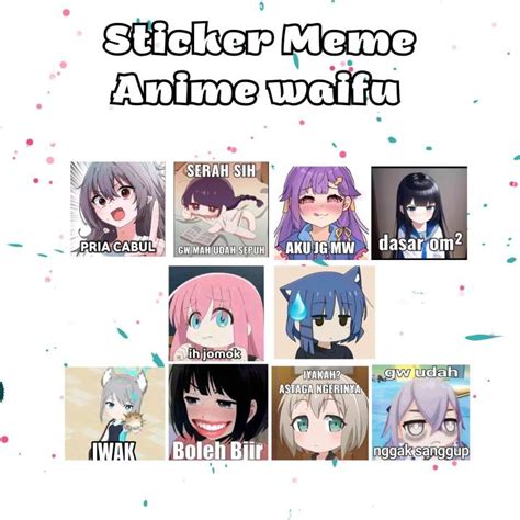 STICKER MEME ANIME WAIFU | Lazada Indonesia