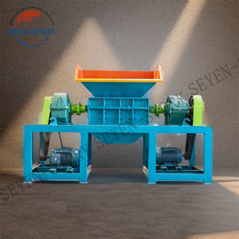 Double Shaft Steel Scrap Wire Cars Tire Metal Shredders Crushing