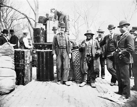 New York City: Immigrants. /Ngroup Of Newly Arrived Immigrants At The ...