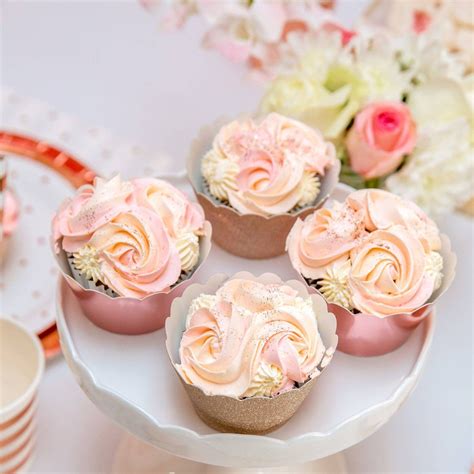 Rose Gold Glitter Cupcake Wrapper