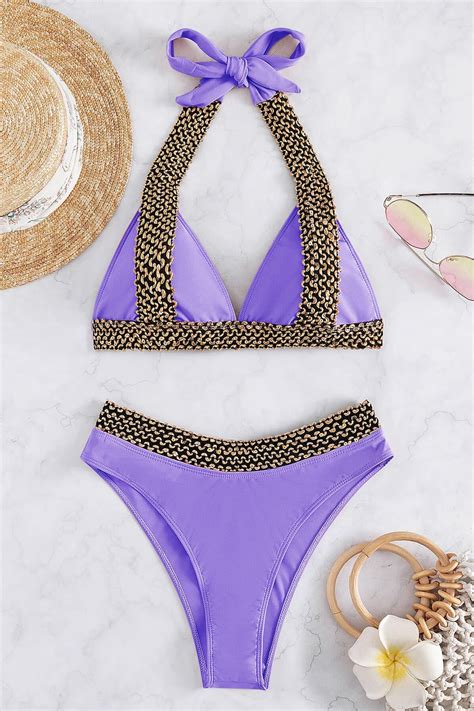 Summer Muse Tied Halter Neck Bikini Set ShopperBoard