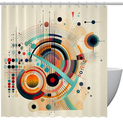 Shower Curtains Geometry Waterproof Shower Curtain With Grommets And