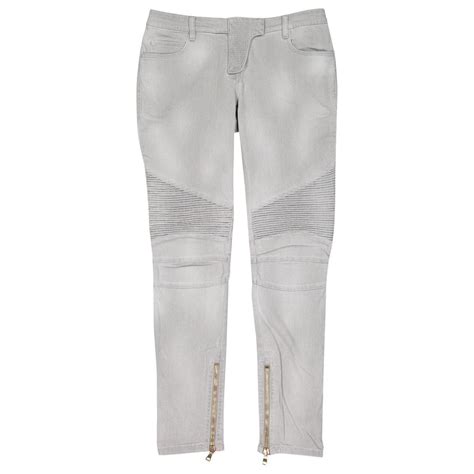 Balmain Denim Grey Cotton Elasthane Jeans In Gray Lyst