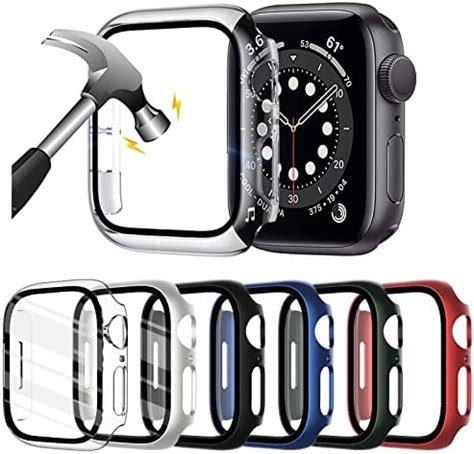 Piuellia 2 Pack Black Hard Case For Apple Watch SE Series 6 Series 5