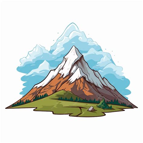 Premium Vector | Mountain flat vector illustration Mountain cartoon ...