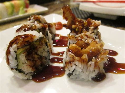 Spider Roll Maki Tempura Soft Shell Crab Avocado Cucumber Food