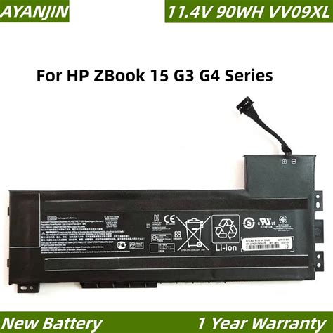 VV09XL 11 4V 90WH Laptop Battery For HP ZBook 15 G3 G4 Series HSTNN