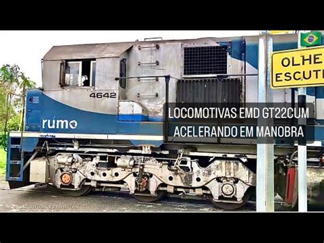 Locomotivas EMD GT22CUM Acelerando Em Manobra No Trem Da Serra Verde