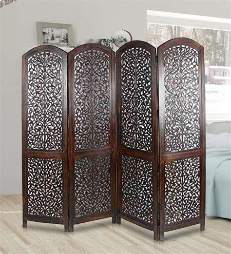 Buy Solid Wood Room Divider In Brown Colour By Wooden Twist At Off