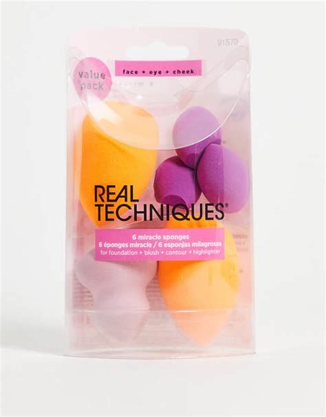 Real Techniques Miracle Sponges 6 Pack Asos