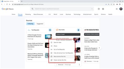 Как настроить ленту новостей Google