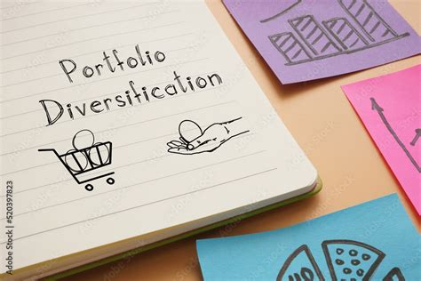 Portfolio diversification is shown using the text Stock Photo | Adobe Stock