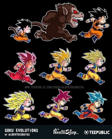 Dragon Ball Son Goku Evolution Dragon Ball Gt Dibujos Y Goku