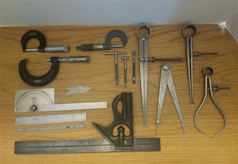 Vintage Machinist Tool Lot Starrett Lufkin Brown Sharpe Micrometers