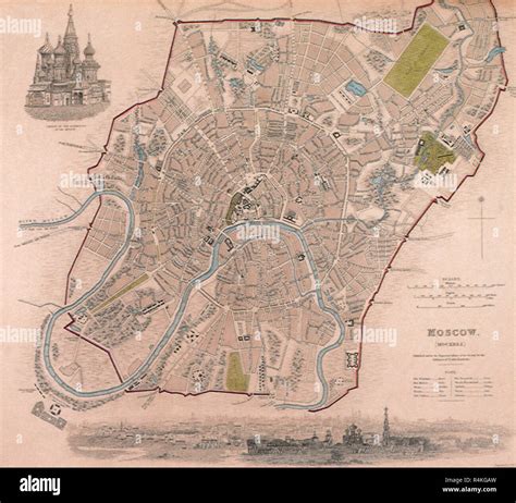 map  moscow  res stock photography  images alamy
