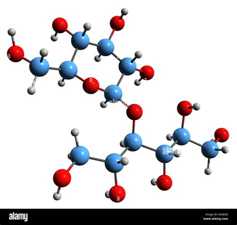 3d Image Of Maltitol Skeletal Formula Molecular Chemical Structure Of