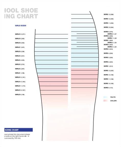 Printable Shoe Sizing Chart