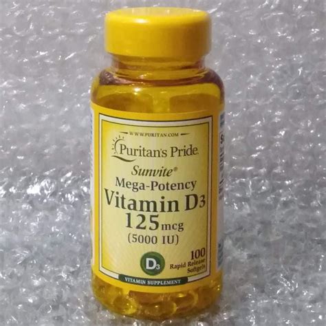 Puritans Pride Vitamin D3 5000iu 100softgels Shopee Philippines