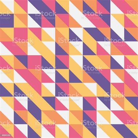 Random Colored Abstract Geometric Mosaic Pattern Background Stock