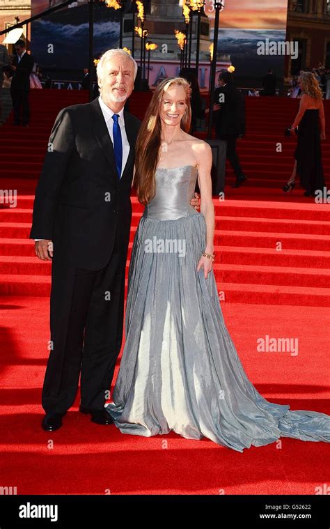 James Cameron Wife Suzy Arriving World Premiere Titanic 3d Hi Res Stock