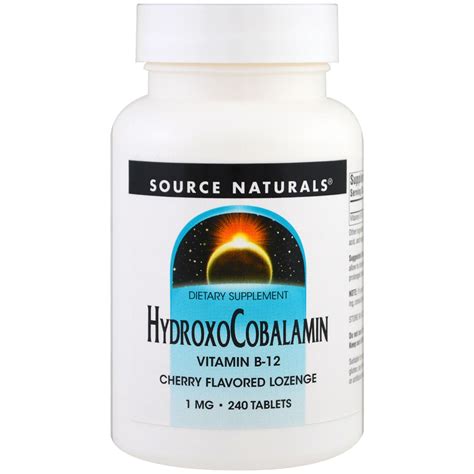 Source Naturals Hydroxocobalamin Vitamin B12 Lutschtablette Mit