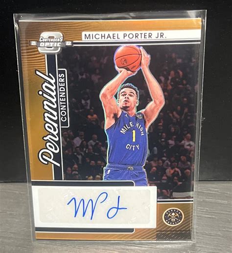 2021 22 Contenders Optic Michael Porter Jr Perennial Auto Orange 6 25