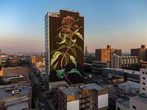 Massive Flower Mural Sprouts From Jersey City Skyline