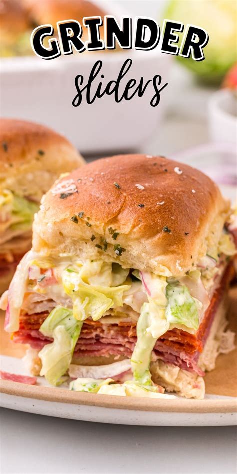 These Grinder Sliders Area Fresh Hot Sandwich Topped With A Delicious