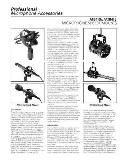 Specification Sheet Audio Technica