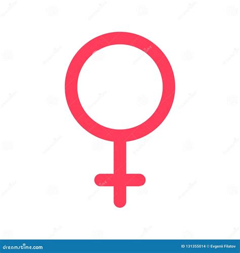 Gender Female Symbol With Crown Cartoon Vector