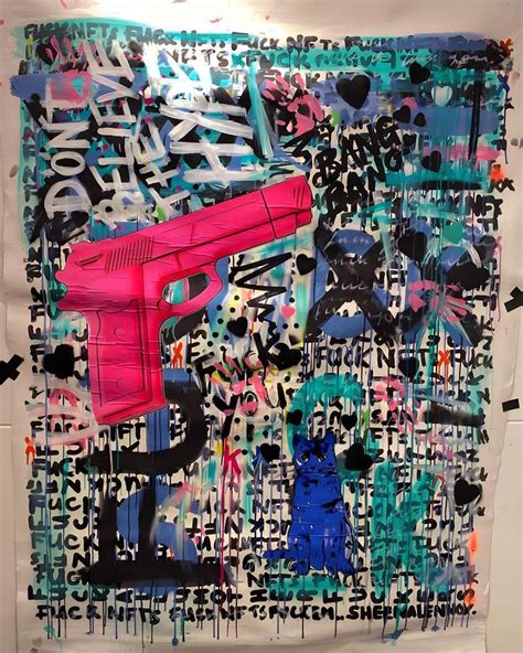FUCK NFTs Painting By Sheena Lennox Saatchi Art