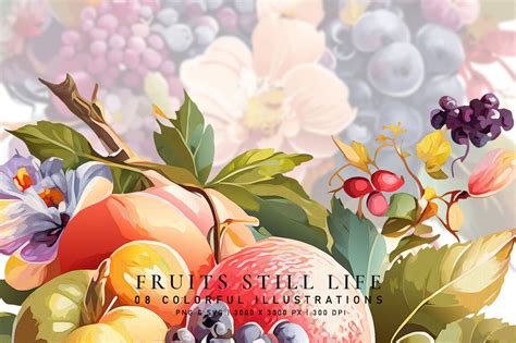 Fruits Still Life By Digital Art Creations | TheHungryJPEG