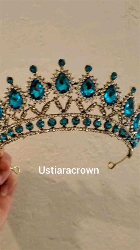 blue crown tiara bridal shower tiara wedding birthday ceremony birthday party crown wedding ...