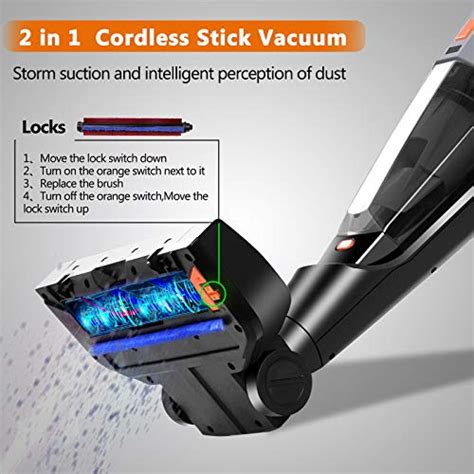 Hikeren Cordless Vacuum Cleaner 12000pa Powerful Suction Stick Vacuum 4 In 1 Lightweight