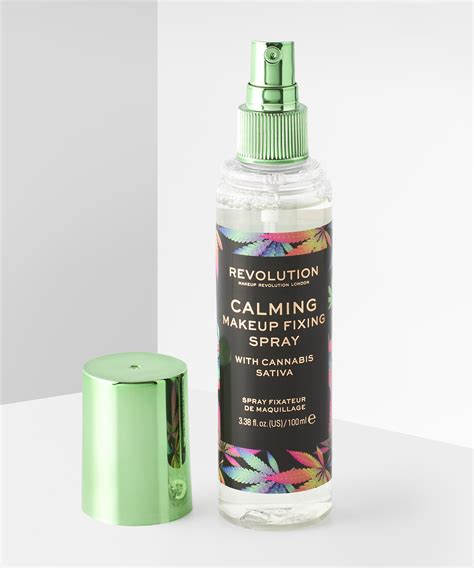 Makeup Revolution Calming Fixing Spray With Canabis Sativa At Beauty Bay