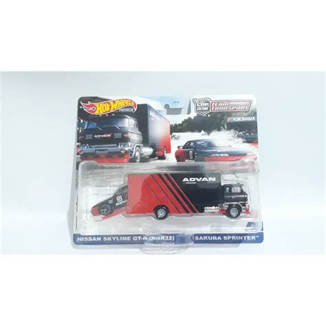 Hotwheels Hot Team Transport K Nissan Skyline Gt R32 Advan Sakura Sprinter Shopee Malaysia