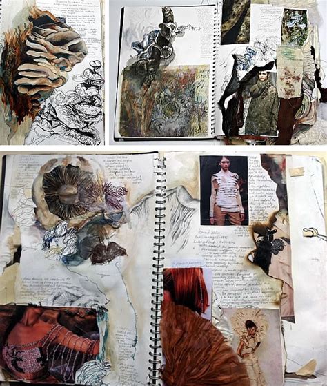 A Level Textiles Beautiful Sketchbook Pages