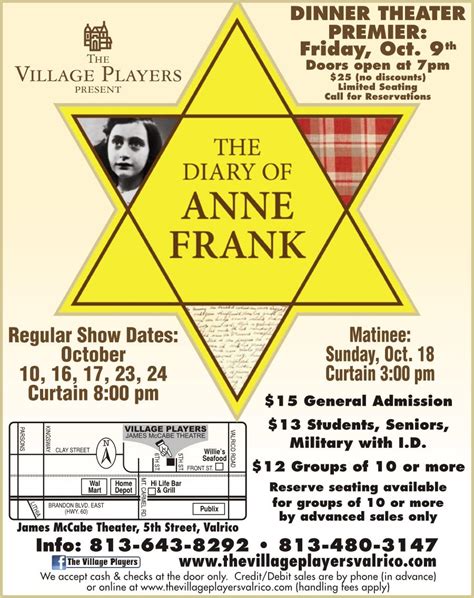 The Diary of Anne Frank Tickets in Valrico, FL, United States