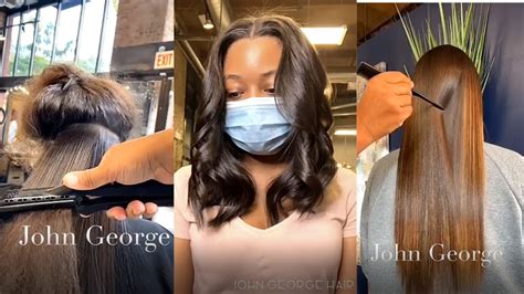 🧸salon Silk Press Compilation 2020🧸 Silk Press Experience All Hair Types 4c 4b 4a 3c 3b Youtube