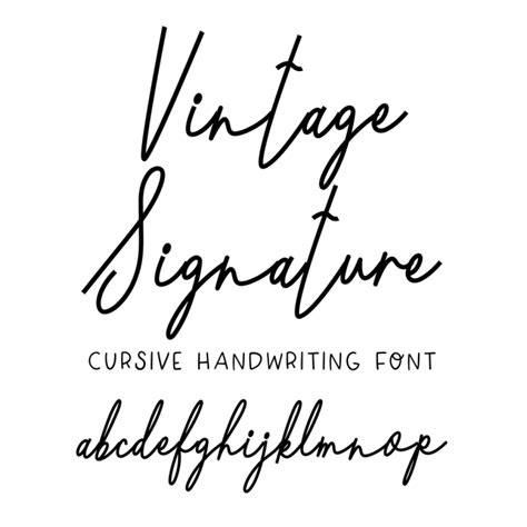 Bfc Vintage Signature Italic Cursive Script Fontd 1226618