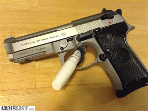 Armslist For Sale Beretta Inox Stainless Fs Compact With Rail M A